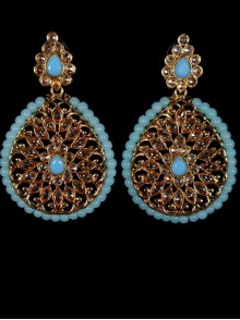 Reverse Ad Earrings With Meenakari Work